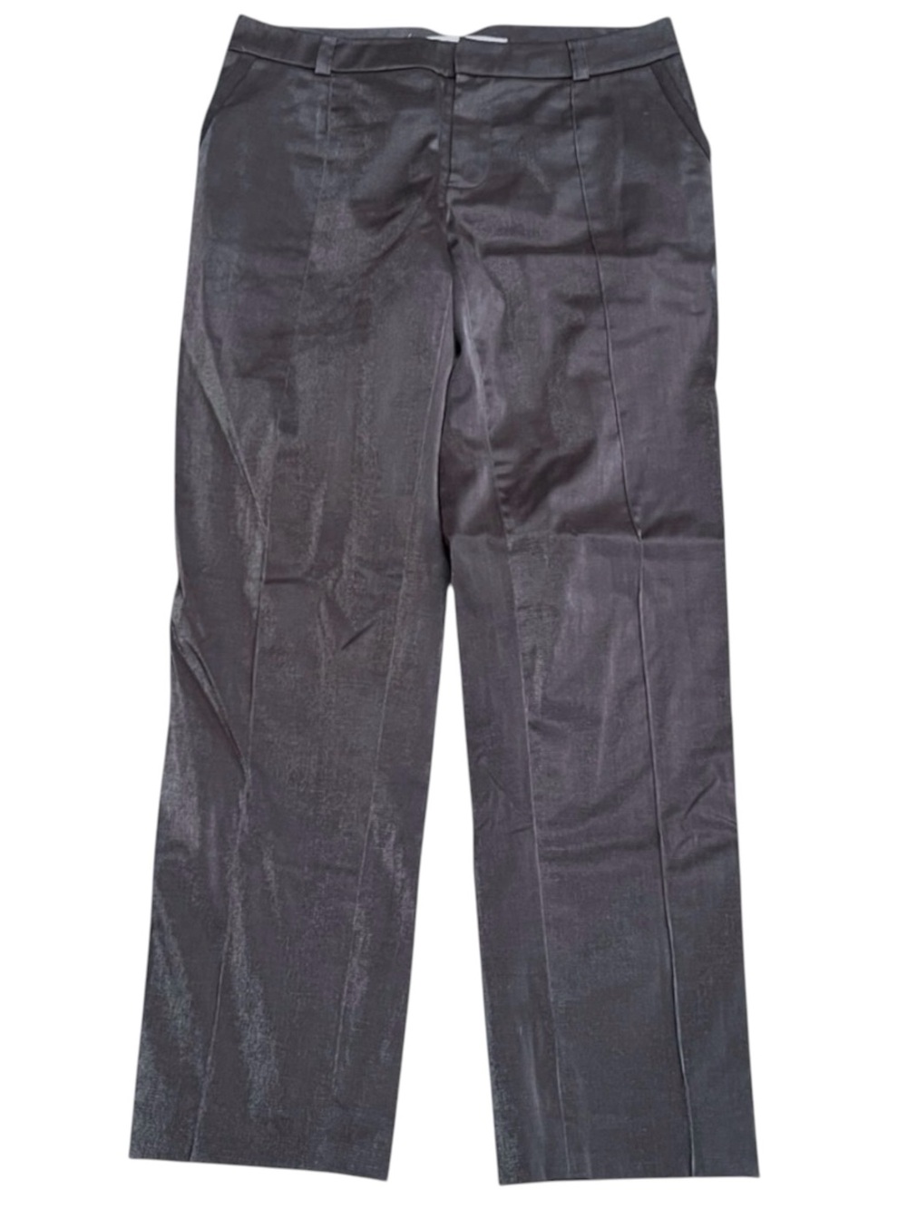 New RACHEL Rachel Roy Black Cotton Blend Sheen Tuxedo Ankle Pant (4)